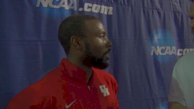 Cameron Burrell after tying his fathers PB, finishing second in NCAA 60