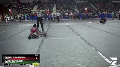 60 lbs Semifinal - Avy?ianna Wilson, Team Of Hard Knox vs Cyleigh Puderbaugh, Bobcat