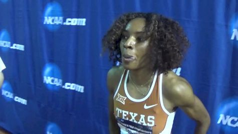 Courtney Okolo after flawlessly defending her indoor 400m title