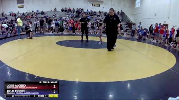 40-45 lbs Round 2 - Josie Aloisio, Contenders Wrestling Academy vs Kylie Moore, Franklin Central Wrestling Club