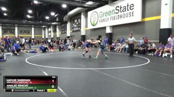 124 lbs Round 2 (16 Team) - Haylee Sherman, Female Elite Wrestling vs Hadlee Kracht, Hastings Wrestling Academy