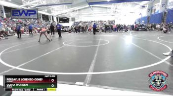 80-85 lbs Quarterfinal - Olivia Worden, Paola vs Persayus Lorenzo-DeHerrera, Duran