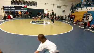 91 lbs 1st Place Match - Christian Parra, Worland Middle School vs Tracen Barton, Riverton Middle School