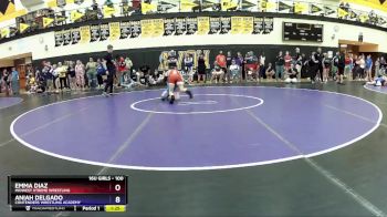 100 lbs Round 2 - Emma Diaz, Midwest Xtreme Wrestling vs Aniah Delgado, Contenders Wrestling Academy