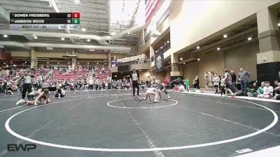 80 lbs Champ. Round 2 - Bowen Freisberg, Caney Valley vs Jameson Wood, CWO