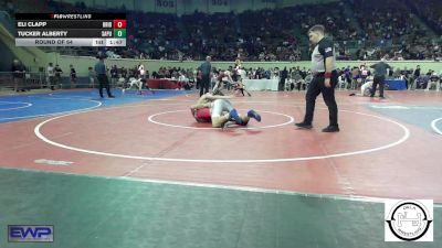 123 lbs Round Of 64 - Eli Clapp, Bridge Creek Wrestling vs Tucker Alberty, Sapulpa Jr High