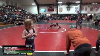 Bracket 14 lbs 3rd Place Match - Mikey Knustrom, Fort Madison Wrestling Club vs John Milligan, Keokuk Kids Wrestling Club