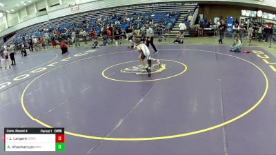 14U Boys - 88 lbs Cons. Round 4 - Arto Khachatryan, Dethrone Wrestling Club vs Jace Largent, South Dearborn Wrestling Club