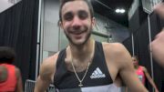 Robby Andrews reacts to monster kick that almost beat Centrowitz