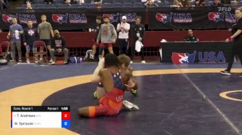 57 lbs Cons. Round 1 - Terrace Andrews, Wisconsin vs William Sprouse, Central Valley High School Wrestling