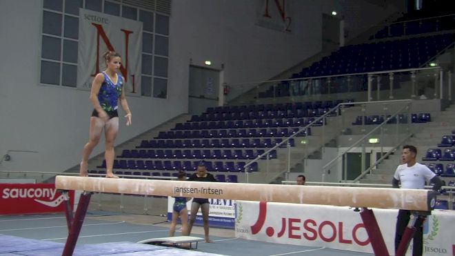 Jade Barbosa Shows Off A Beam Dance Through (Brazil) - Day 1 Training, Jesolo 2016