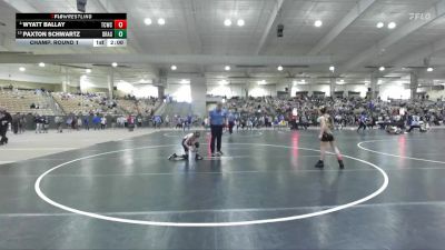 75 lbs Champ. Round 1 - Paxton Schwartz, Dragon Wrestling Club vs Wyatt Ballay, McMinn Tribe