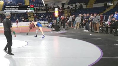 132 lbs 5th Place - Fahiena Joseph, Whittier vs Melanie Miles, Putnam