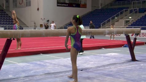 Emma Malabuyo Straight Nails A Beam Set (USA) - Day 1 Training, Jesolo 2016
