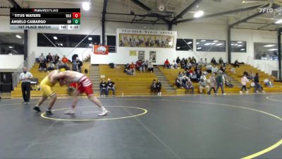 285 lbs 1st Place Match - Titus Waters, Wabash vs Angelo Camargo, Baldwin Wallace