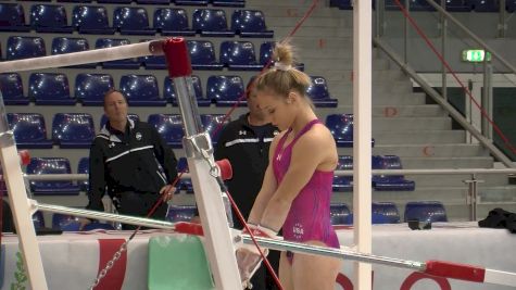 Emily Gaskins Hits A Solid Bar Set (USA) - Day 2 Training, Jesolo 2016