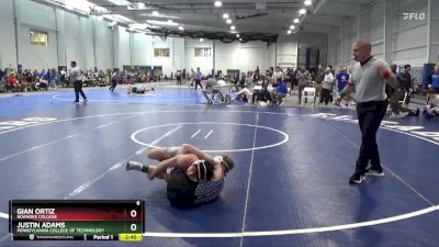 125 lbs Quarterfinal - Justin Adams, Pennsylvania College Of Technology vs Gian Ortiz, Roanoke College