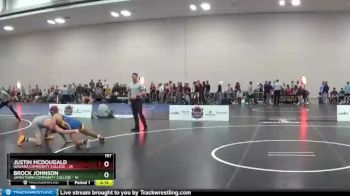 197 lbs Round 1 (6 Team) - Brock Johnson, Jamestown Community College vs Justin McDougald, Niagara Community College