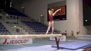Emily Gaskins Performs Sharp Beam Skills (USA) - Day 2 Training, Jesolo 2016