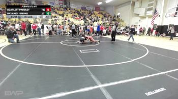 110 lbs Round Of 16 - Scarlett Parsley, Tahlequah Wrestling Club vs Da'lanigi Smoke, Jay Junior High
