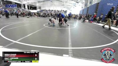 95 lbs Semifinal - Macy Wiesner, Trailblazer vs Sidda Evans, Ogden`s Outlaws