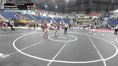 62 lbs Rr Rnd 1 - Killian Collins, Bear Cave WC vs Jaxon Clayborn, Wtc