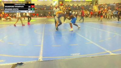197 lbs Champ. Round 2 - Braeden Stotts, Missouri Baptist University vs Standford Thompson, Lindsey Wilson (Ky.)