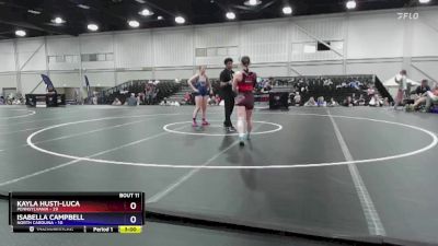 135 lbs Round 4 (6 Team) - Kayla Husti-Luca, Pennsylvania vs Isabella Campbell, North Carolina