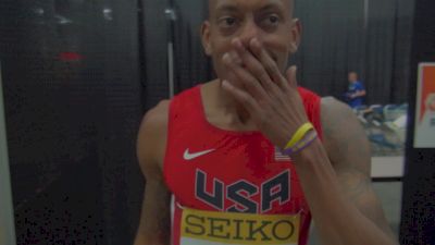 USA's Vernon Norwood before finding out he was DQd