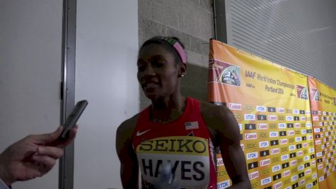 Quanera Hayes eases through round 1 of 400m at World Indoors