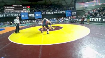 Boys 3A 285 lbs Champ. Round 3 - Ryan Pineda, Mountlake Terrace vs Seth Reeve, Hermiston