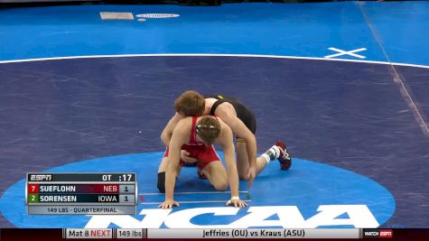 149 lbs Quarterfinal - Brandon Sorensen, Iowa vs Jake Sueflohn, Nebraska