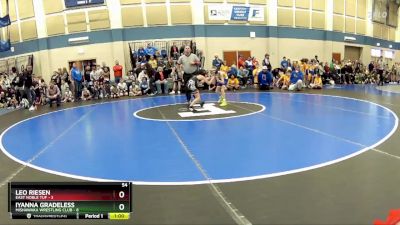 54 lbs Round 1 (10 Team) - Leo Riesen, East Noble TUF vs Iyanna Gradeless, Mishawaka Wrestling Club