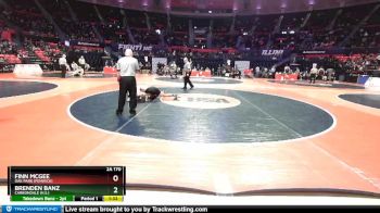 2A 170 lbs Cons. Round 2 - Brenden Banz, Carbondale (H.S.) vs Finn McGee, Oak Park (Fenwick)