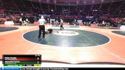 2A 170 lbs Cons. Round 2 - Brenden Banz, Carbondale (H.S.) vs Finn McGee, Oak Park (Fenwick)