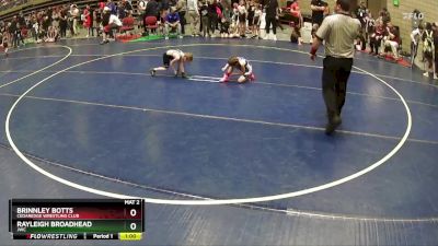 56 lbs Cons. Round 3 - Brinnley Botts, Cedaredge Wrestling Club vs Rayleigh Broadhead, JWC