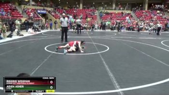 61 lbs Cons. Semi - Aiden Asher, CYWC vs Riggins Wissman, Dodge City Wrestling Academy