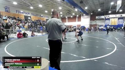 157 lbs 3rd Place Match - Anthony Peraza, Warren vs Tigran Greyan, St John Bosco