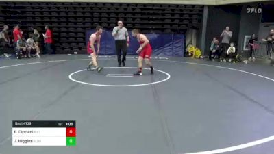 142 lbs Semifinal - Brad Cipriani, Pittsburgh, PA vs James Higgins, Gloucester City, NJ