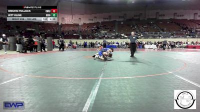 108 lbs Semifinal - Westin Pollock, Owasso Junior High vs Jett Kline, Hobart Bearcats