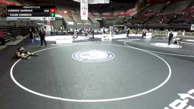 126 lbs Quarters - Caleb Cisneros vs Lorenzo Jauregui, Upland High School Wrestling