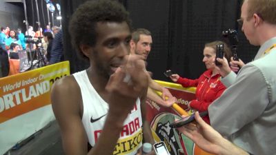 Canada's Mo Ahmed speaks on Bowerman training and fellow Canadian Justyn Knight's potential