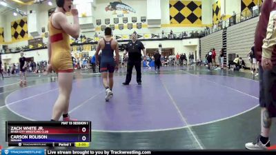 160 lbs Quarterfinal - Zach White Jr., River City Wrestling Club vs Carson Rolison, Indiana