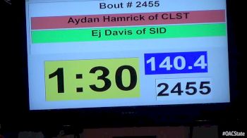 140 lbs Final - Hamrick, Red vs Davis, Green