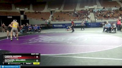 D3-150 lbs Champ. Round 1 - Nathaniel Gallardo, Sahuarita Hs vs Carson Hammon, Crismon High School