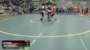 135 lbs Champ. Round 1 - Shaw Gerondale, South Anchorage High School vs Levi Hanks, East Anchorage High School