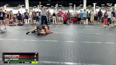 110 lbs Round 2 (6 Team) - Aaryan Sharma, U2 Upstate Uprising vs Shay Krysinski, TDWC