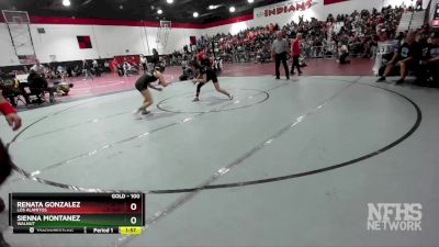 100 lbs Champ. Round 1 - Renata Gonzalez, Los Alamitos vs Sienna Montanez, Walnut