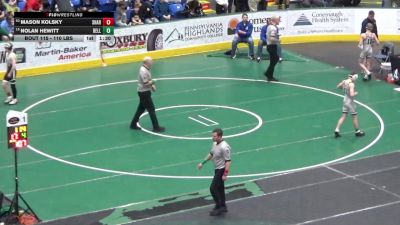 110 lbs Round Of 64 - Mason Kolsky, Sharon vs Nolan Hewitt, Bellwood Antis