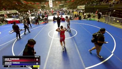 149 lbs Semifinal - Jack Torosian, California vs Gideon Vargas, California